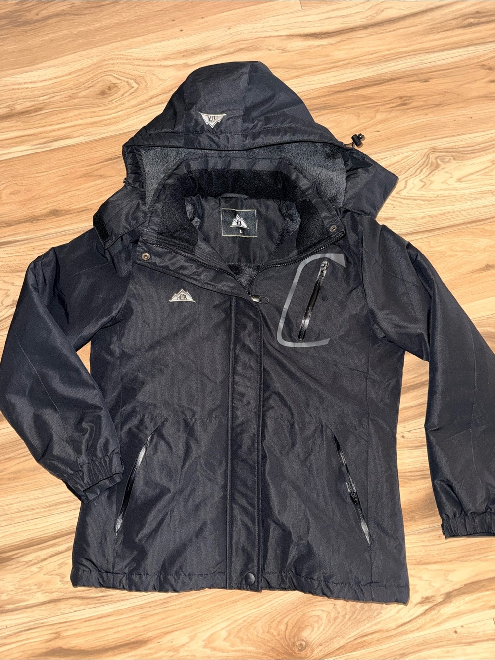 Avalanche Black Hooded Puffer Jacket
